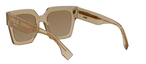Fendi ROMA FE 40101I 57E Blue Square Sunglasses