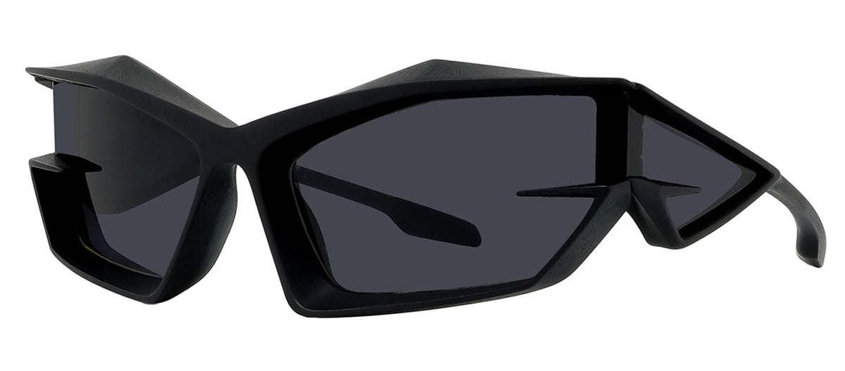 Gray Diamond Cut Sunglasses
