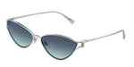 60019S - Silver / Azure Gradient Blue