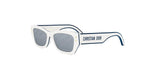 95A8 - Acetate Shiny White with Silver Pattern lenses /