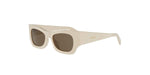 25E - Acetate Shiny White with Brown Normal lenses /