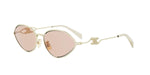 32E - Metal Shiny Gold with Brown Normal lenses /