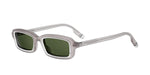 45C0 - Acetate Shiny Grey with Green Normal lenses /