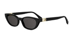 01A - Acetate Shiny Black with Grey Normal lenses /