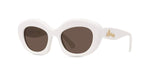 25E - Acetate Shiny White with Brown Normal lenses /