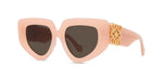 72E - Acetate Shiny Rose with Brown Normal lenses /