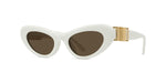 25E - Acetate Shiny White with Brown Normal lenses /