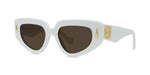 25E - Acetate Shiny White with Brown Normal lenses /