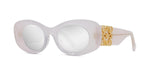 25C - Acetate Shiny White with Silver Mirror lenses /