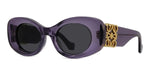 81A - Acetate Shiny Violet with Grey Normal lenses /