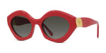 66B - Acetate Shiny Red with Grey Normal lenses /