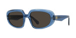 90E - Acetate Shiny Blue with Brown Normal lenses /