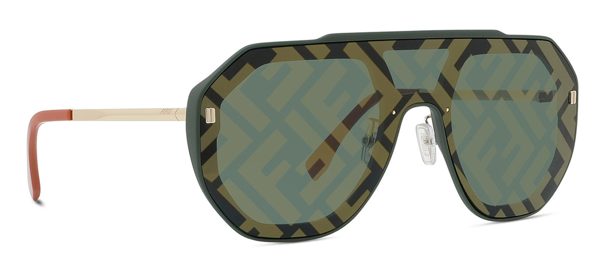 Fendi Monogram-pattern Aviator Acetate Sunglasses in Black for Men