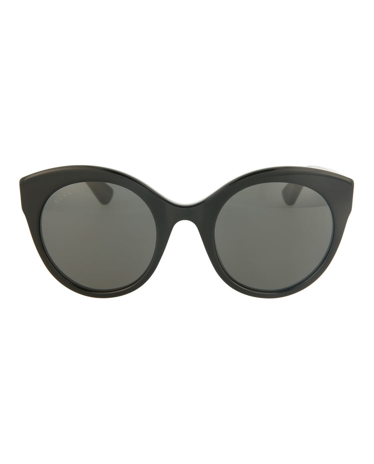 Gucci GG0028SW 001 Cat Eye Sunglasses