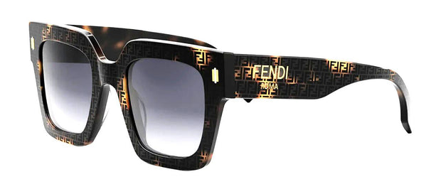 Fendi ROMA FE40101F 55B Square Sunglasses