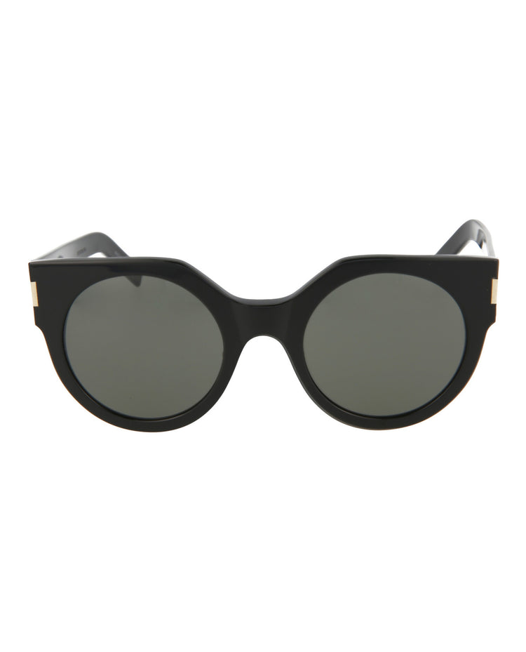 Saint Laurent SL185SLIM 001 Round/Oval Sunglasses