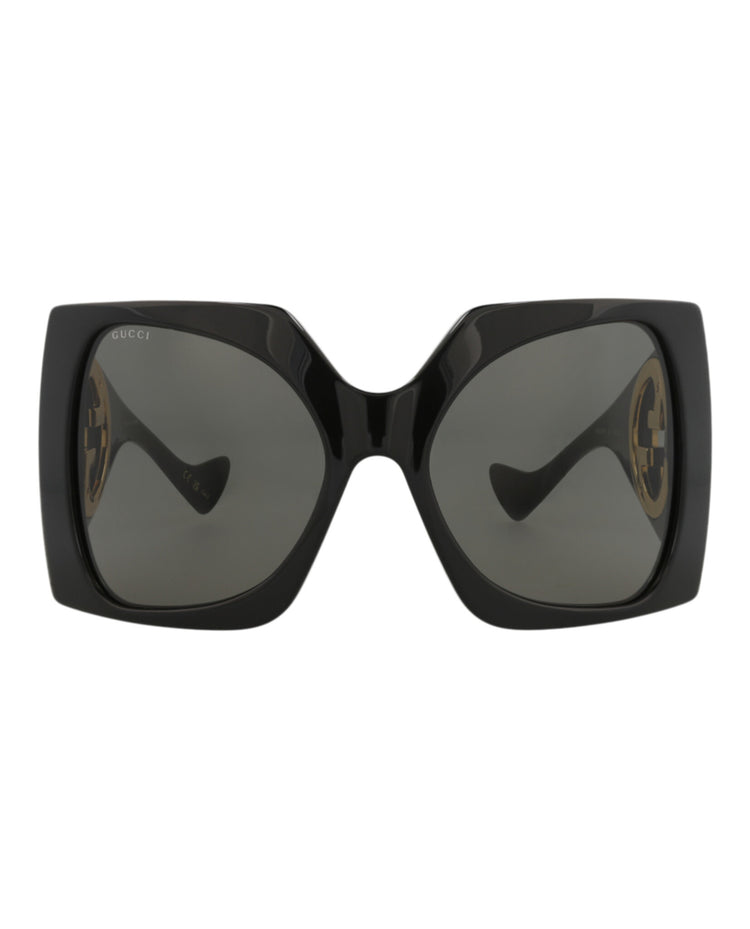 Gucci GG1255SW 001 Shield/Wrap Sunglasses