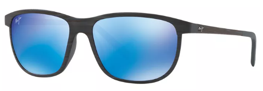 Maui Jim Lele Kawa Navy Stripe Rectangle Polarized Sunglasses