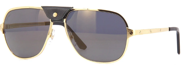 Cartier CT0165S 007 Navigator Polarized Sunglasses