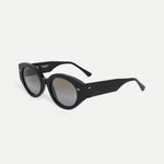 AHLEM Art Deco BLCK/GYGR Round Sunglasses