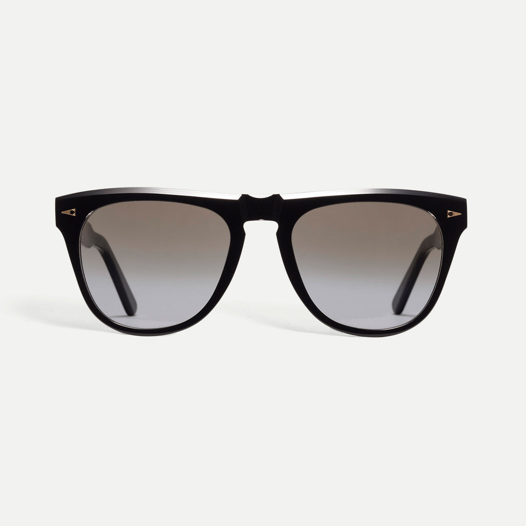 AHLEM Place Solferino BLCK/GYGR Panto Sunglasses