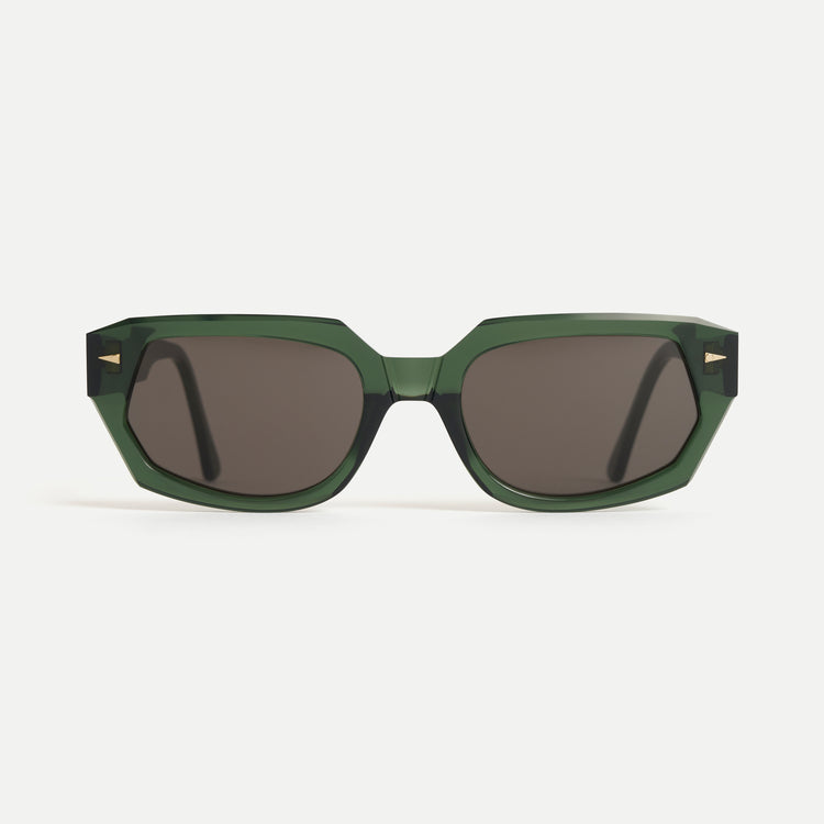 AHLEM Racine DGRN/GREY Rectangular Sunglasses