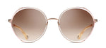 WHITE ROSE CRYSTAL/ROSE GOLD / DARK BROWN TO CLEAR