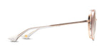WHITE ROSE CRYSTAL/ROSE GOLD / DARK BROWN TO CLEAR