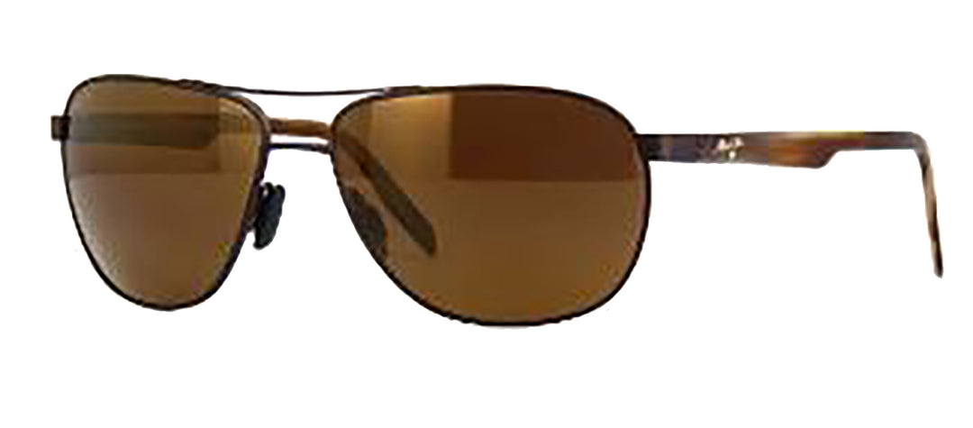 Maui Jim Castles 728-01M Polarized Aviator Sunglasses | matte Chocolate |  Free Shipping