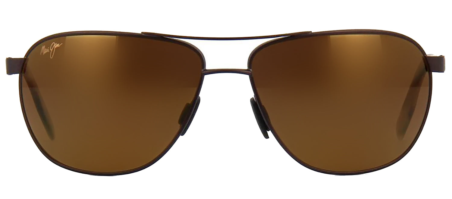 Maui Jim Castles 728-01M Polarized Aviator Sunglasses | matte Chocolate |  Free Shipping