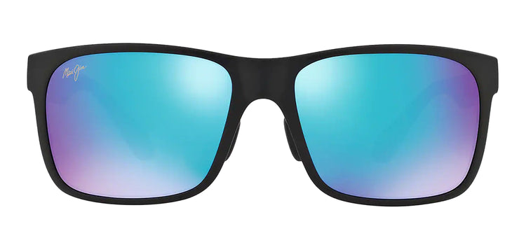 Maui Jim Red Sands Black Matte Square Polarized Sunglasses