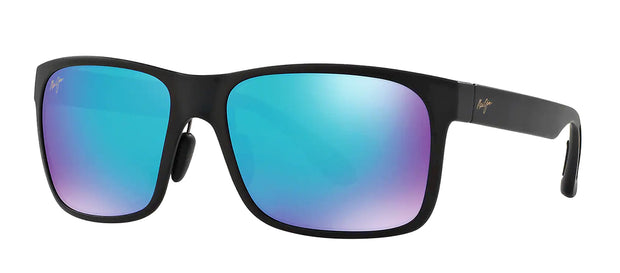 Maui Jim Red Sands Black Matte Square Polarized Sunglasses