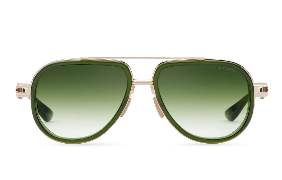 WHITE GOLD - CRYSTAL BLACK MOSS / DARK GREEN TO CLEAR GRADIENT