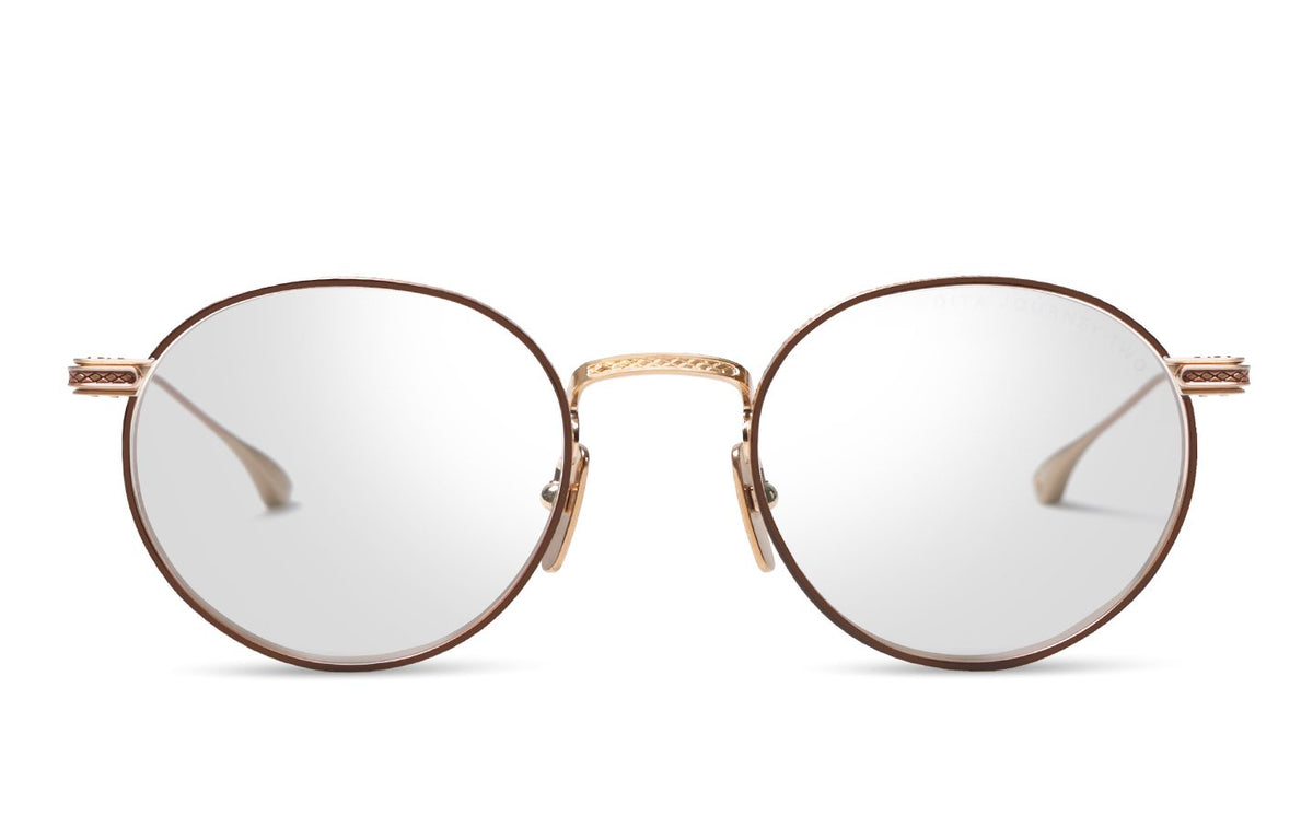 BRUSHED WHITE GOLD - MAHOGANY / CLEAR