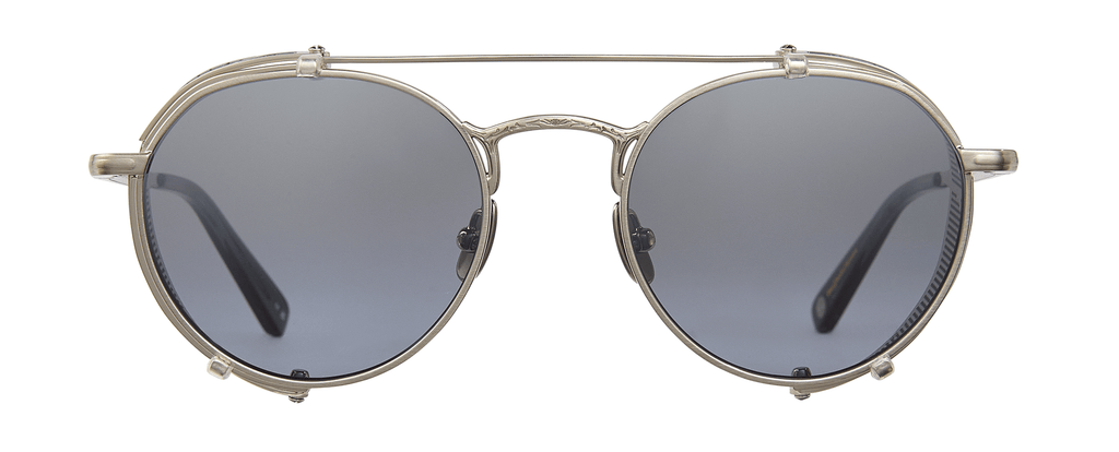 BS-SGY/SFGLABLUM - Brushed Silver-Sea Grey/Semi-Flat Glacier Blue Mirror