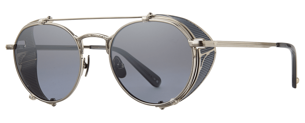 BS-SGY/SFGLABLUM - Brushed Silver-Sea Grey/Semi-Flat Glacier Blue Mirror