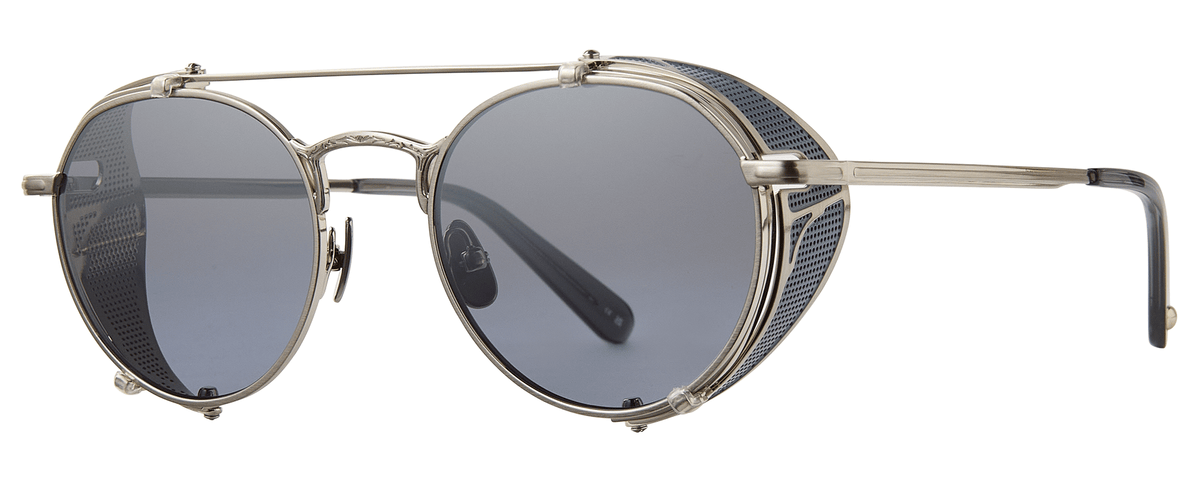 BS-SGY/SFGLABLUM - Brushed Silver-Sea Grey/Semi-Flat Glacier Blue Mirror
