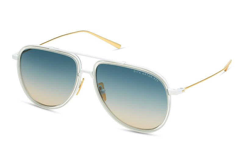 MATTE WHITE - CRYSTAL CLEAR - YELLOW GOLD / MOON SHORES GRADIENT
