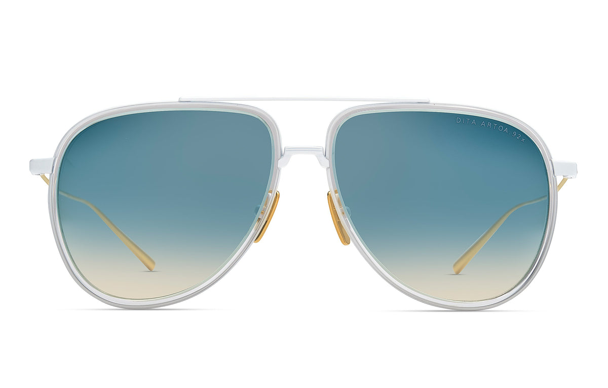 MATTE WHITE - CRYSTAL CLEAR - YELLOW GOLD / MOON SHORES GRADIENT