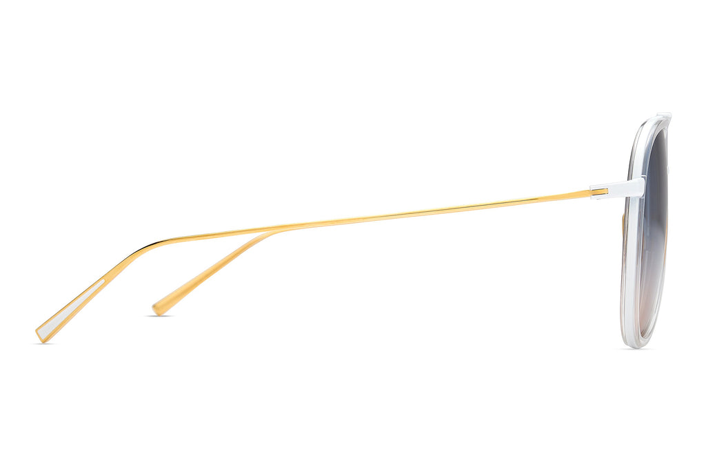 MATTE WHITE - CRYSTAL CLEAR - YELLOW GOLD / MOON SHORES GRADIENT