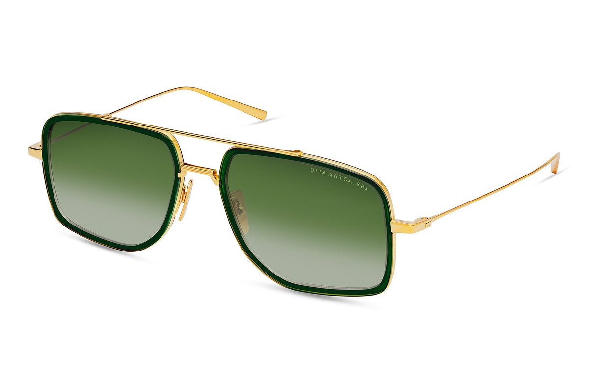 YELLOW GOLD - CRYSTAL PINE / DARK GREEN TO CLEAR GRADIENT