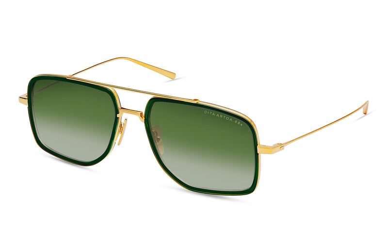 YELLOW GOLD - CRYSTAL PINE / DARK GREEN TO CLEAR GRADIENT
