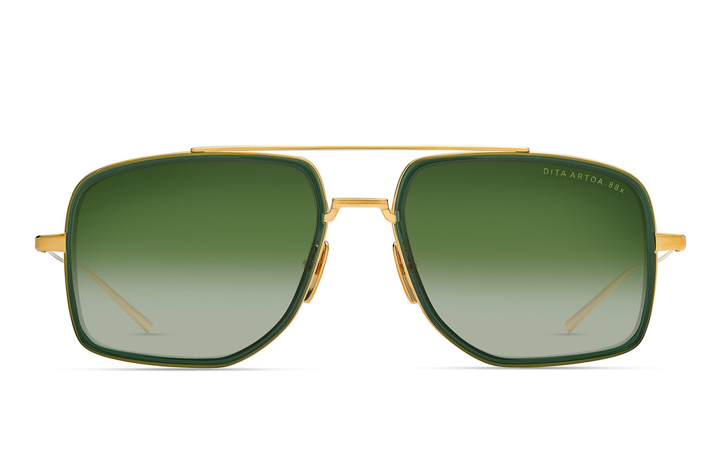 YELLOW GOLD - CRYSTAL PINE / DARK GREEN TO CLEAR GRADIENT