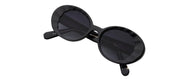 Krewe Alixe Black + Black and Crystal Oval Sunglasses