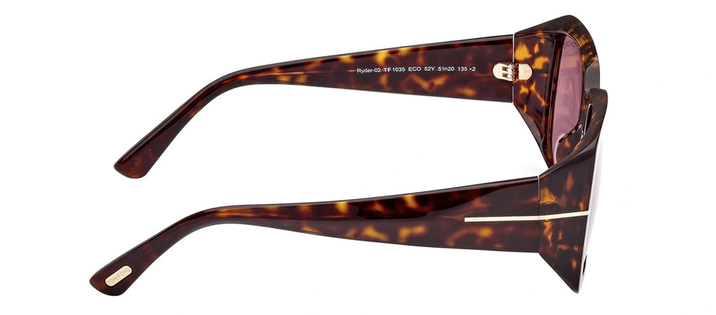 Tom Ford RYDER-02 W FT1035 52Y Square Sunglasses