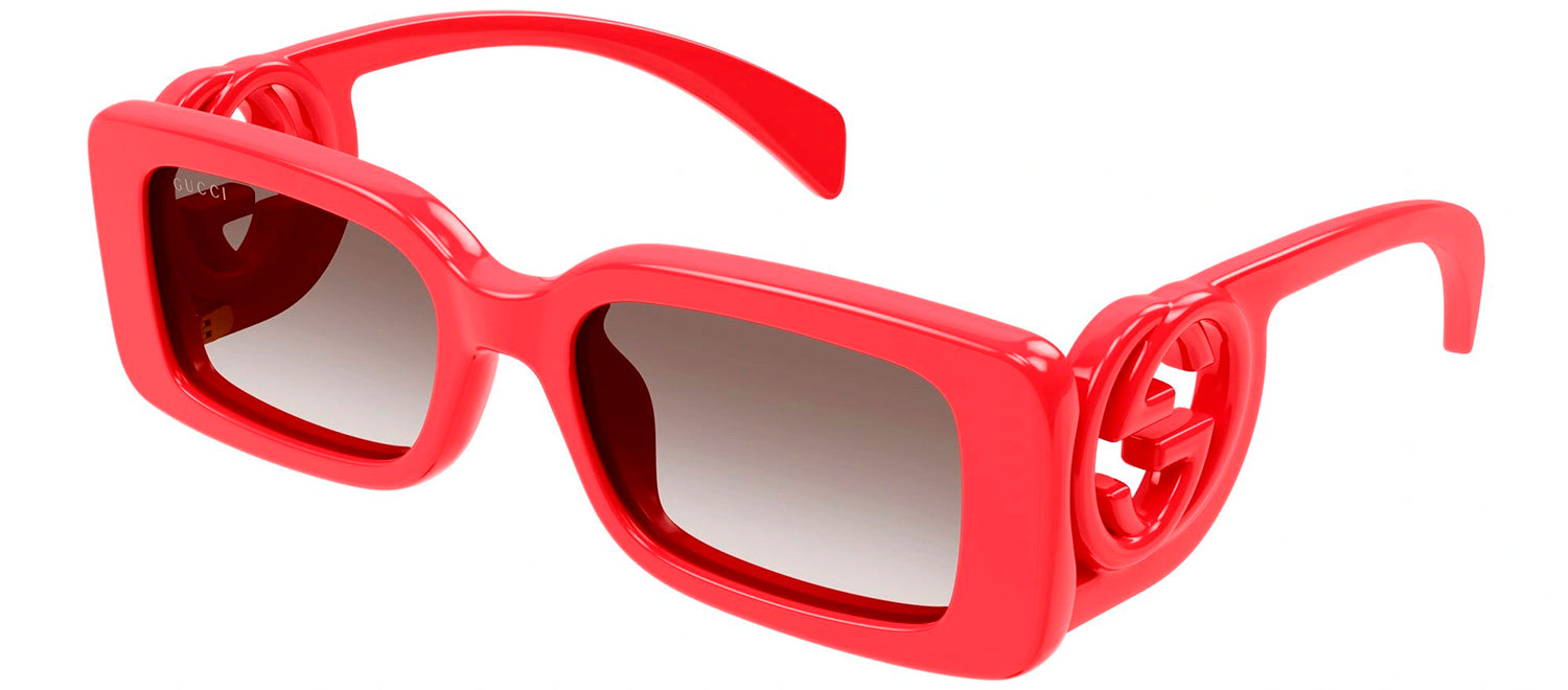 Dolce & Gabbana Eyewear logo-plaque rectangle-frame Sunglasses - Red