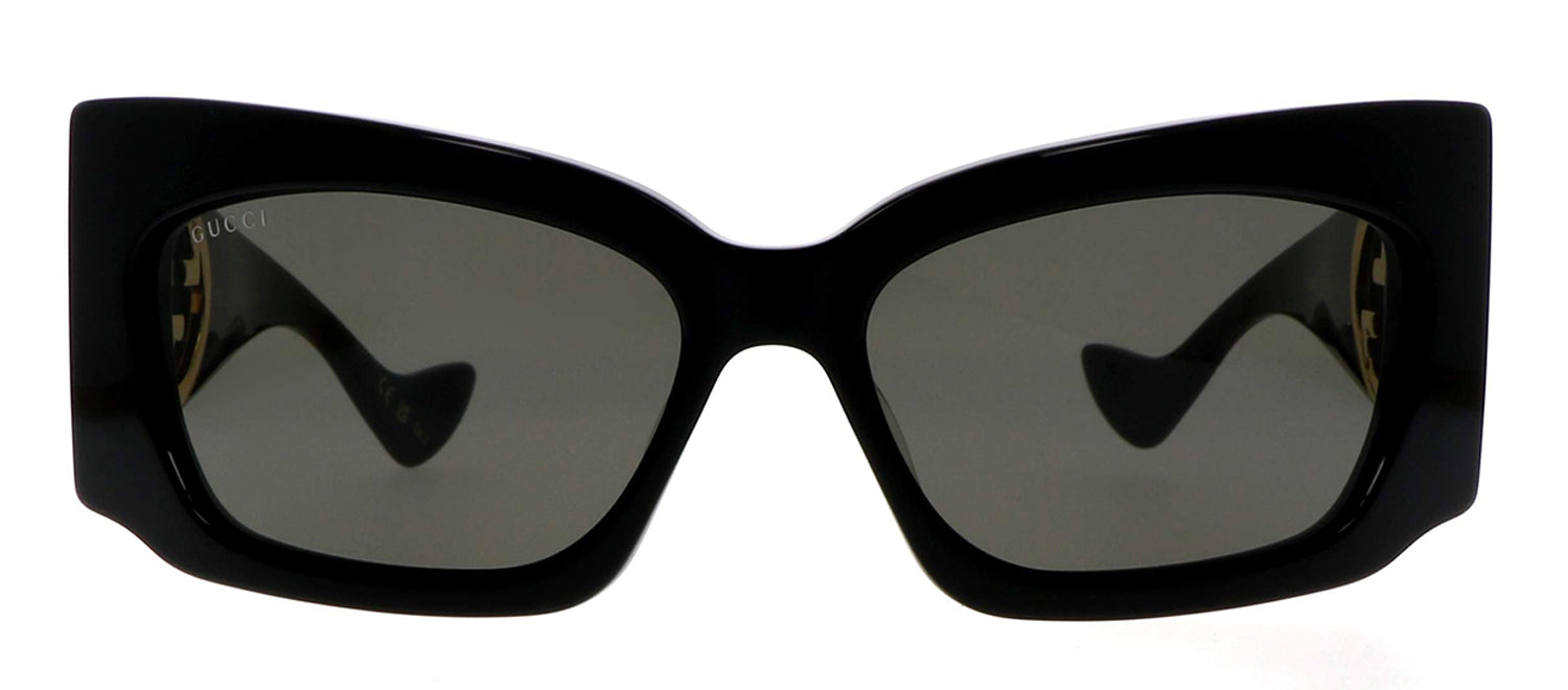 Auth. Gucci wrap outlet black sunglasses