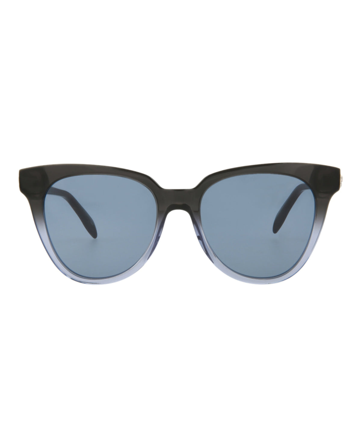 Alexander McQueen AM0159S Grey Grey Blue Cat Eye Sunglasses