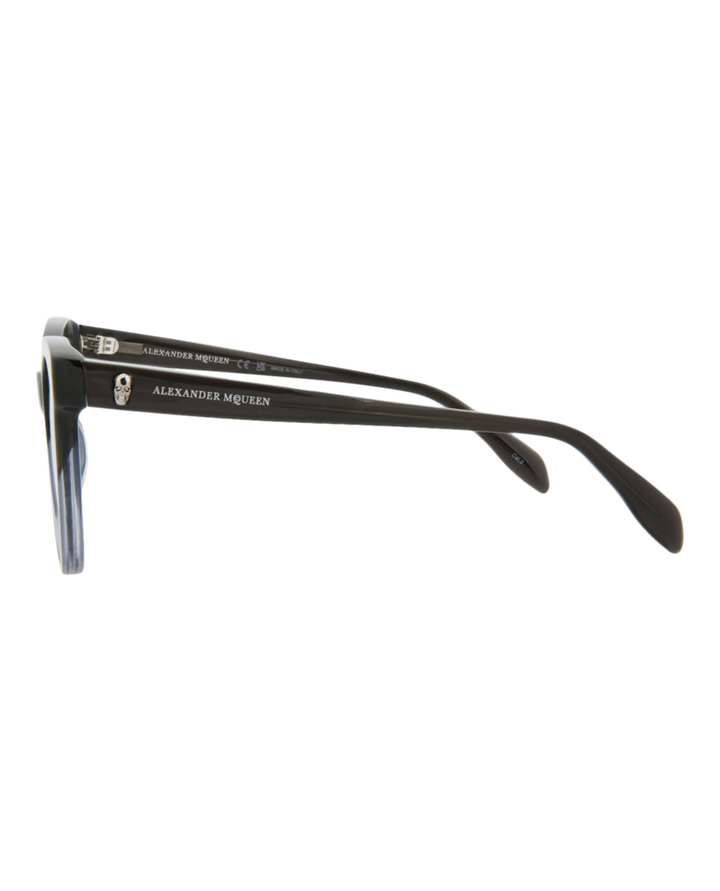 Alexander McQueen AM0159S Grey Grey Blue Cat Eye Sunglasses