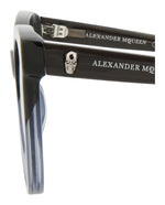 Alexander McQueen AM0159S Grey Grey Blue Cat Eye Sunglasses